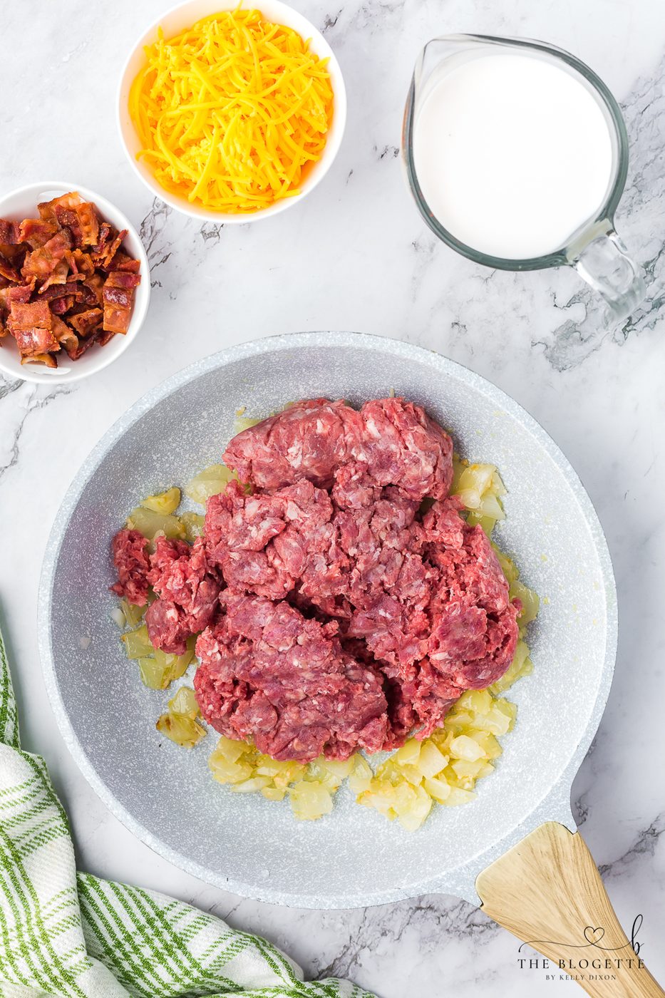 Meat and onions