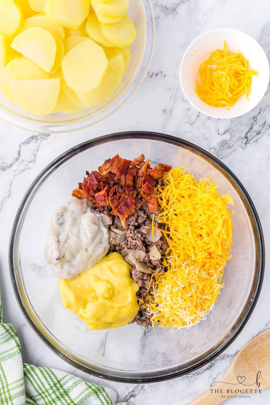 Creamy meat mixture ingredients
