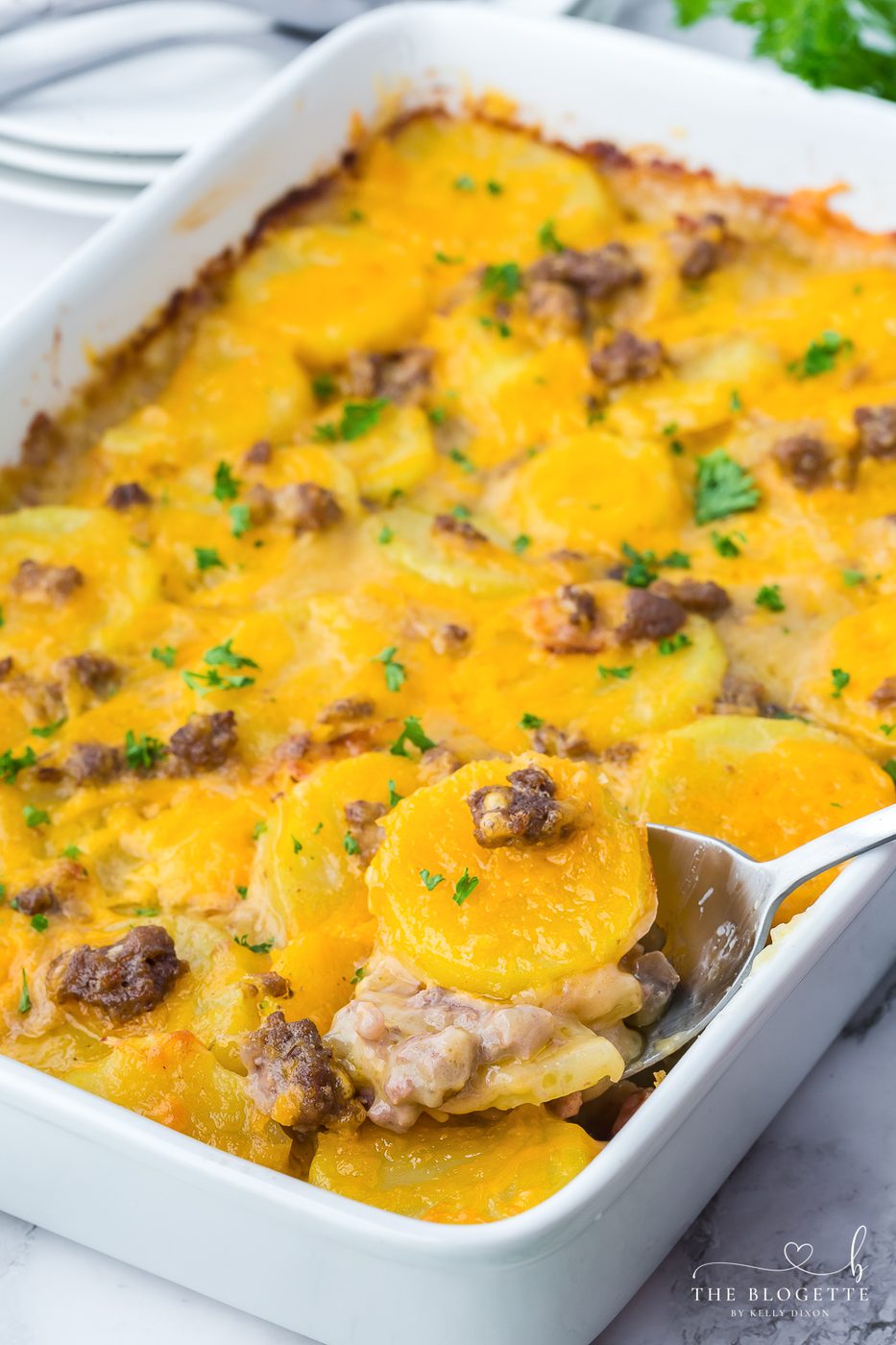 Hamburger and Potato Casserole at home