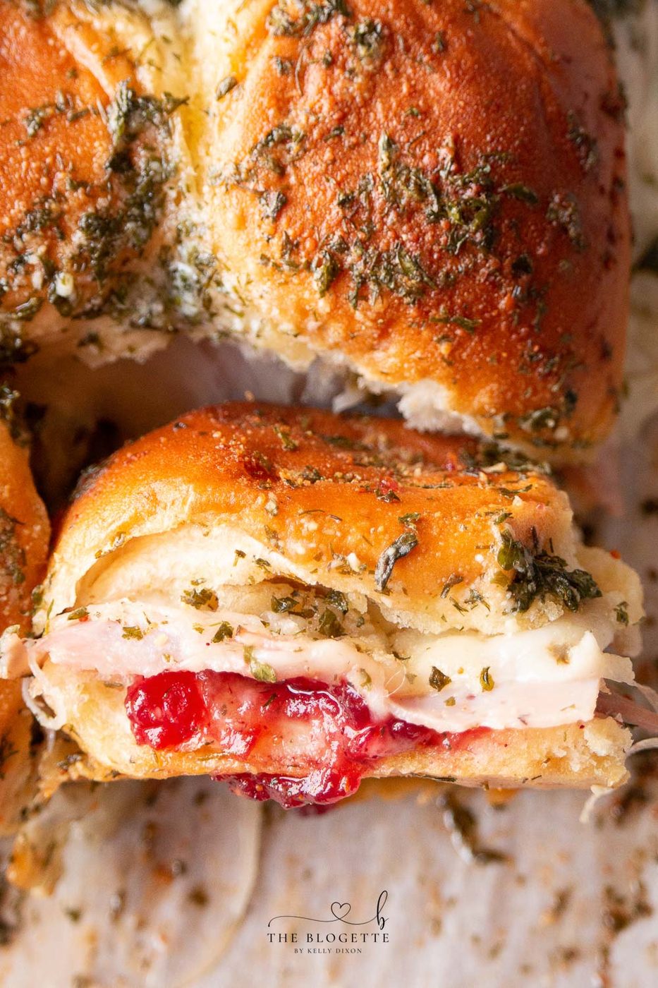 Ham and Cranberry Sliders at home