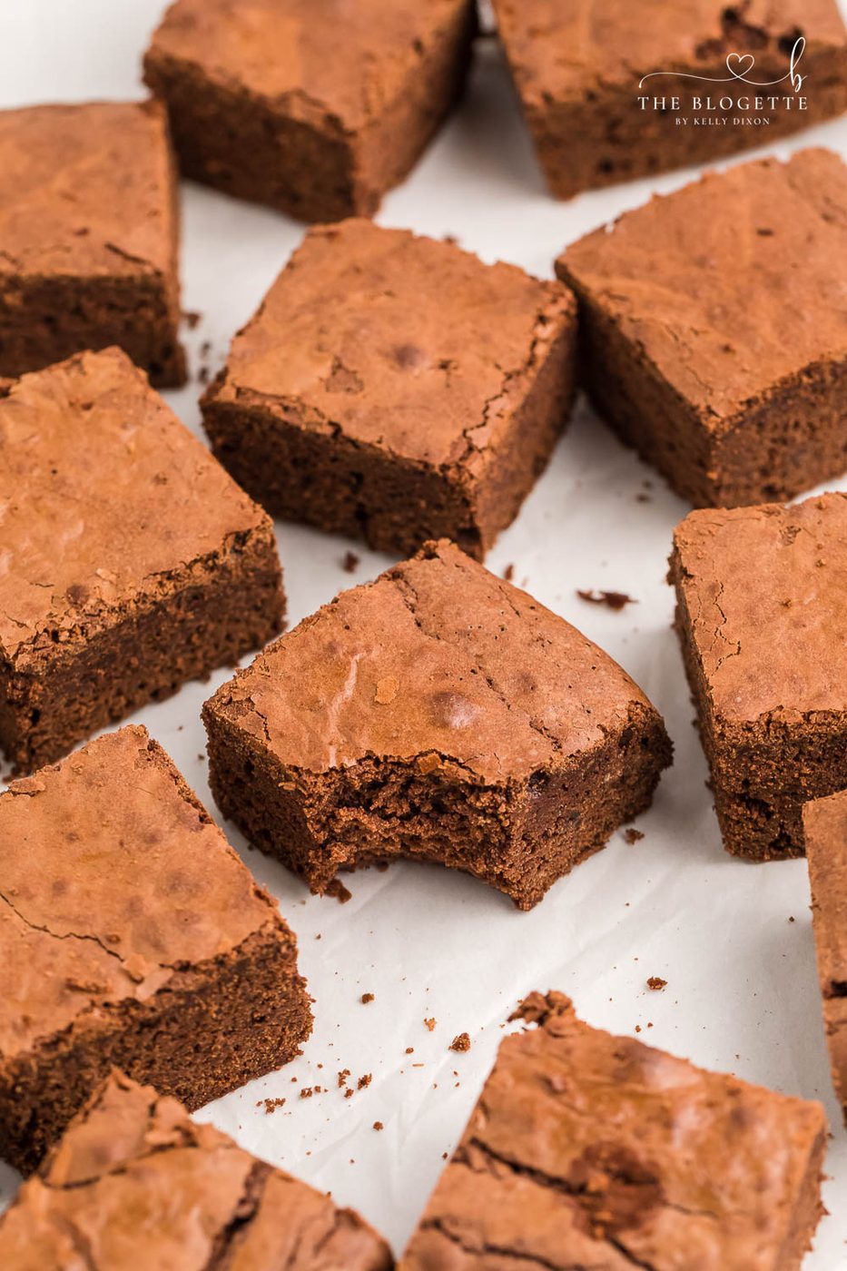 From-scratch fudgy brownies