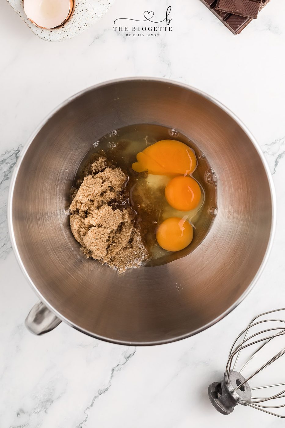 Eggs and brown sugar