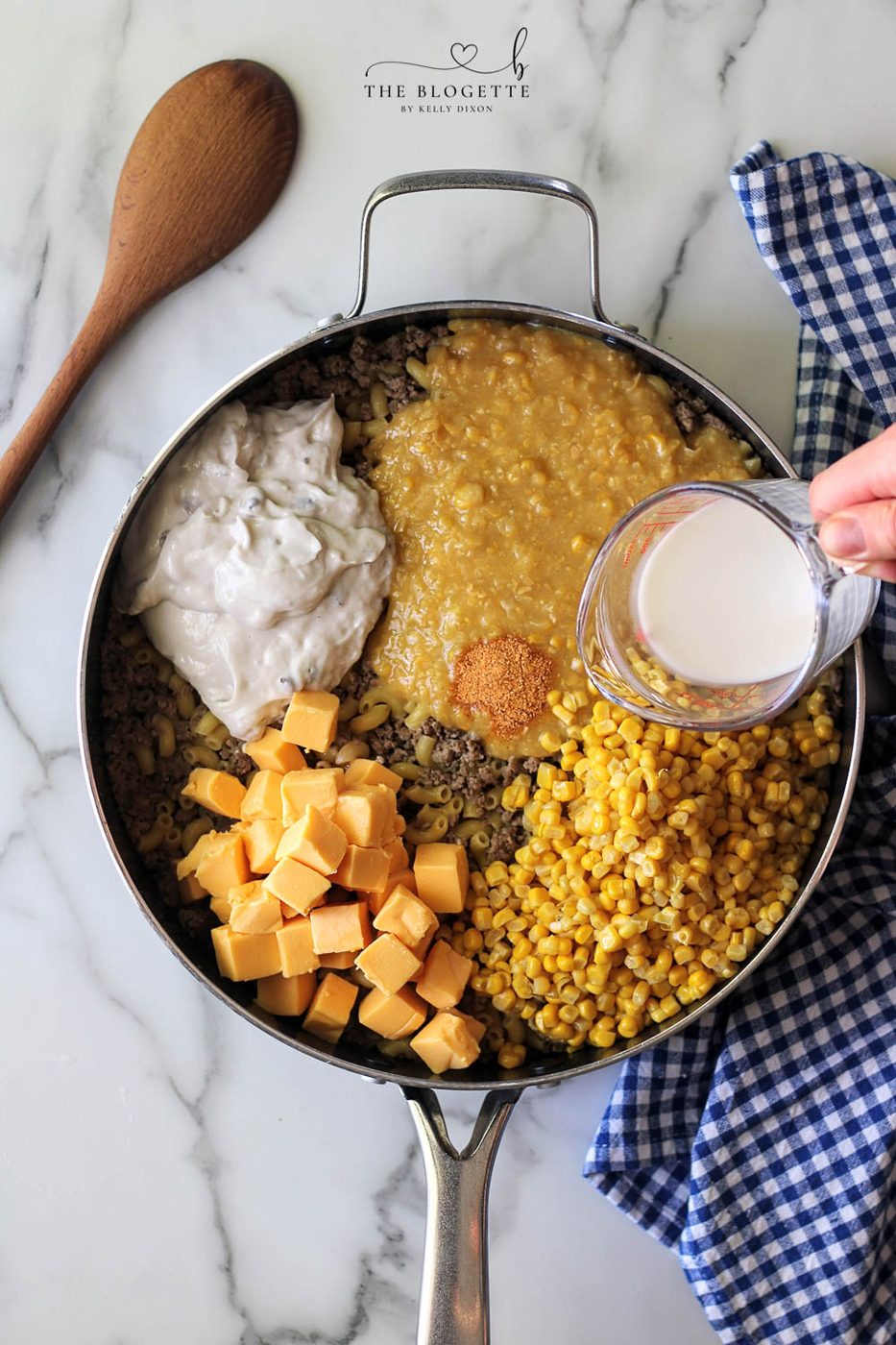 This From-scratch Hamburger Helper is packed with the flavor we all know and love! Pasta and ground beef covered in a creamy, cheesy sauce.