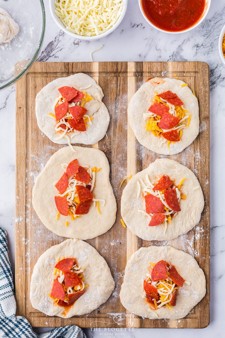 Pepperoni and cheese hot pockets