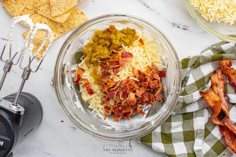Cream cheese mixture with bacon