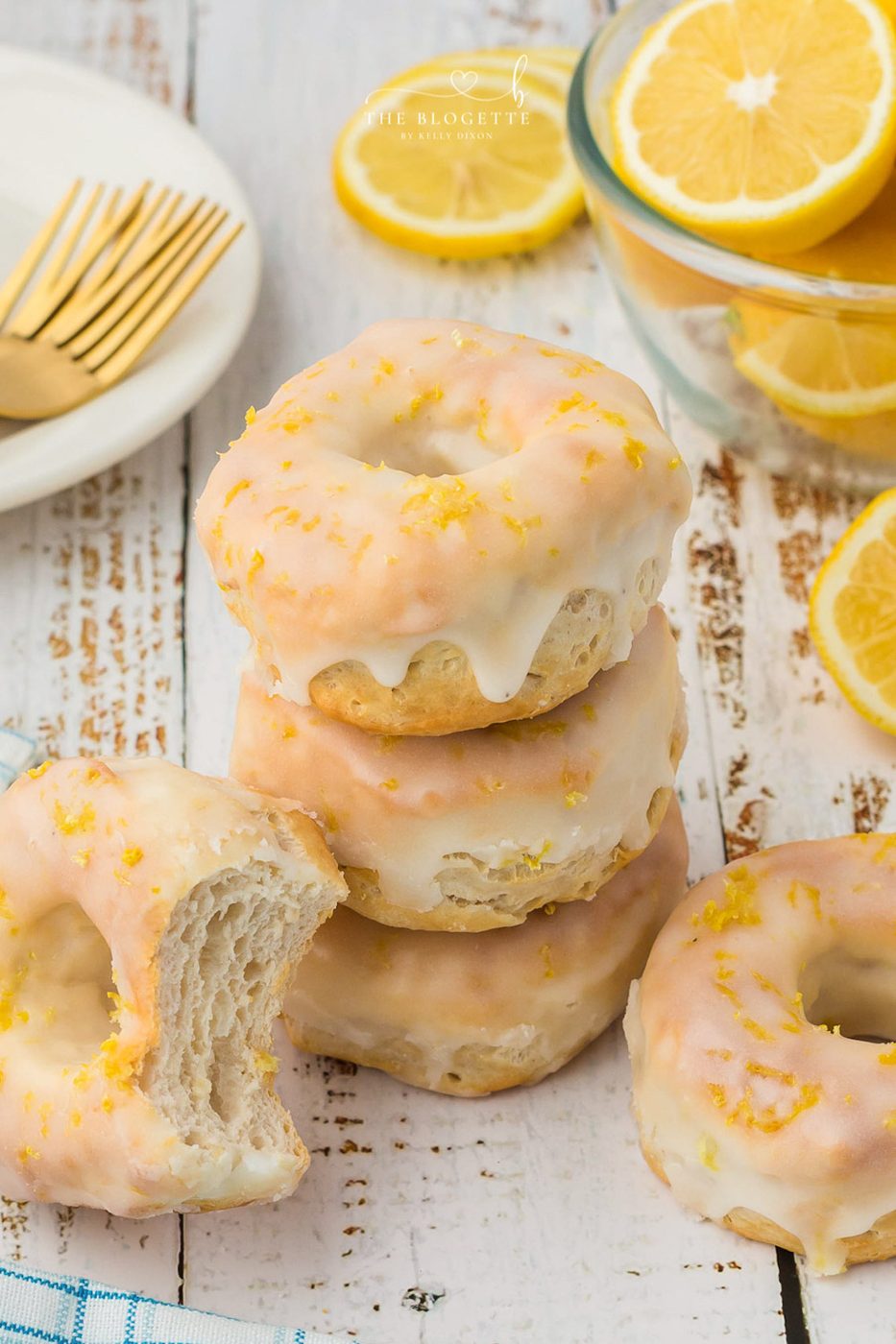 Lemon Glazed Air-fryer Donuts