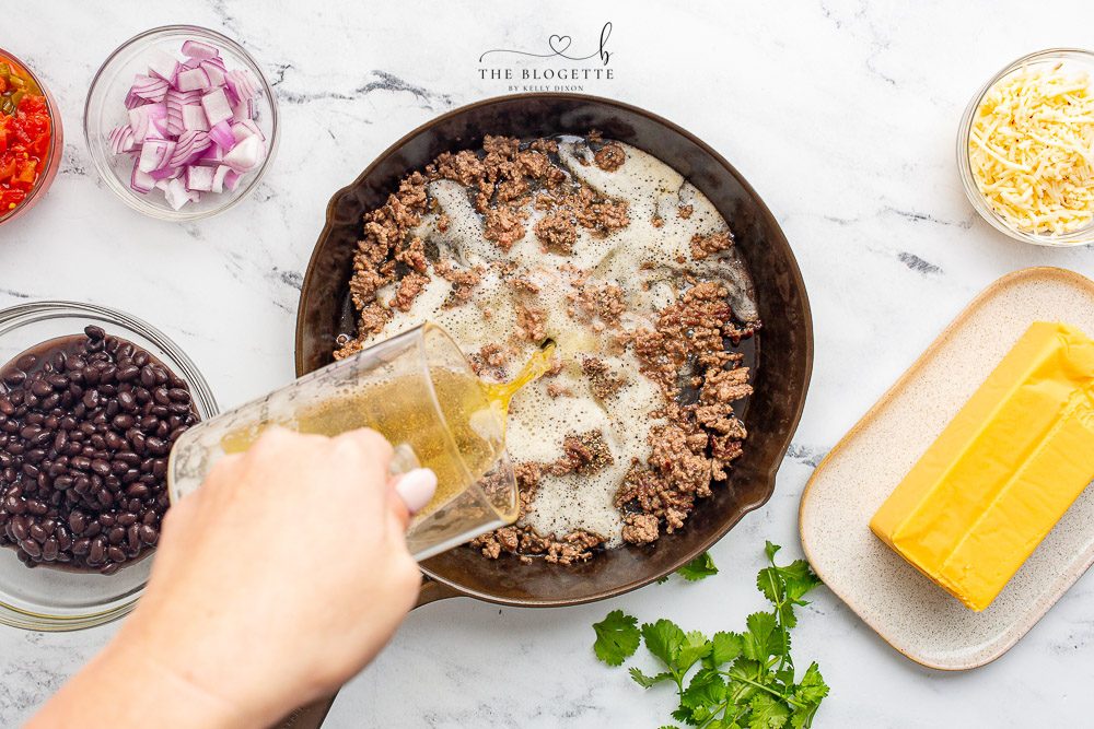 Queso dip with beer