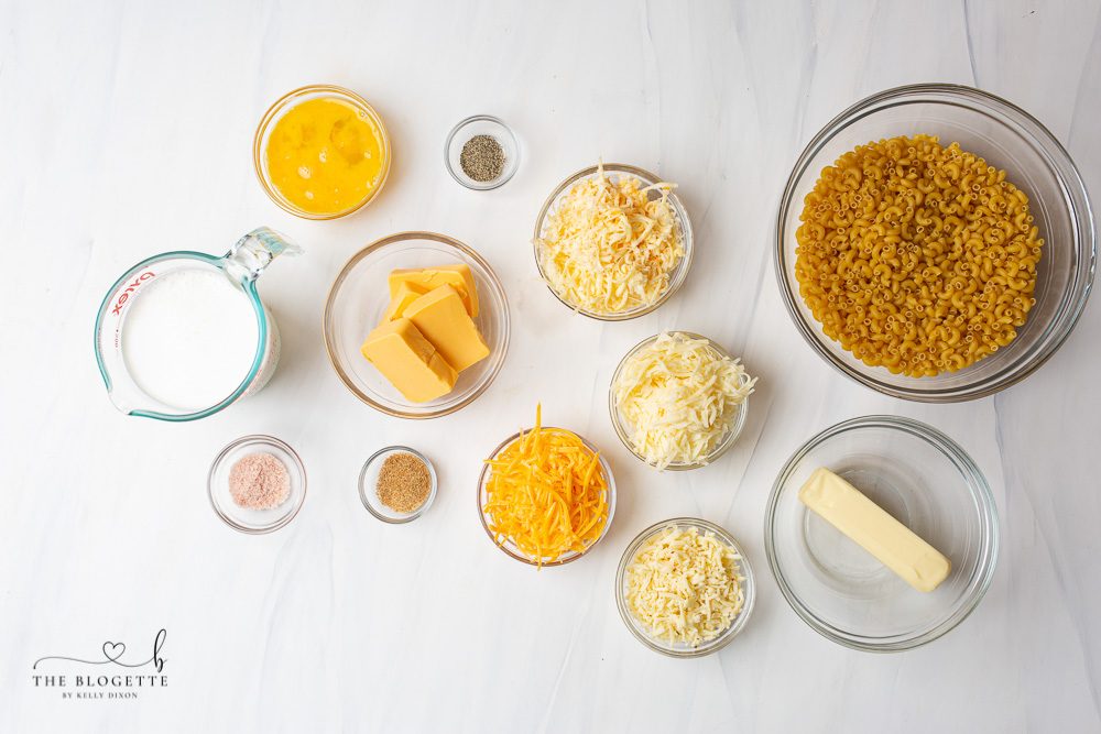 From-scratch Macaroni and Cheese Ingredients