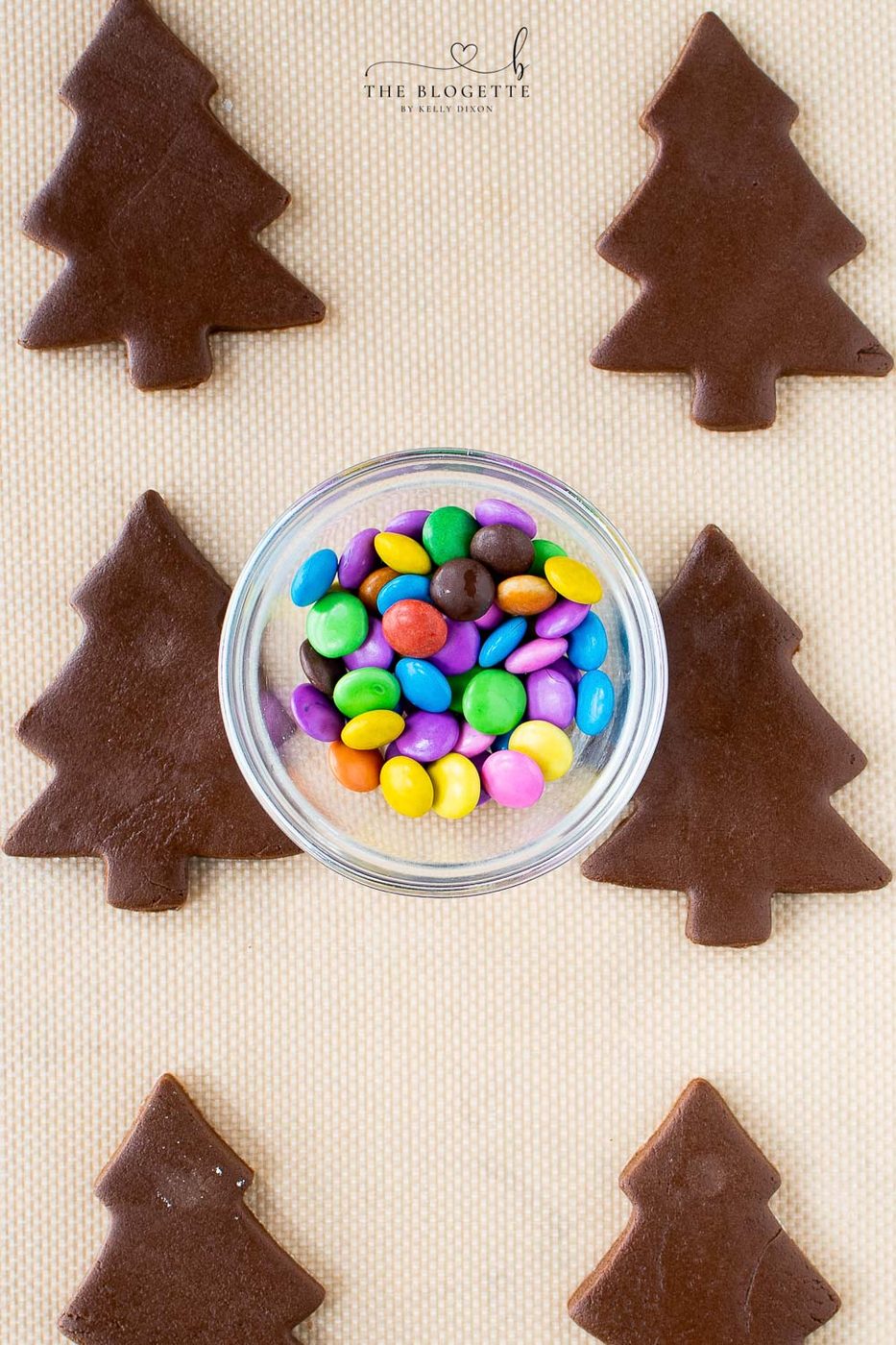Christmas cookies with M&M lights