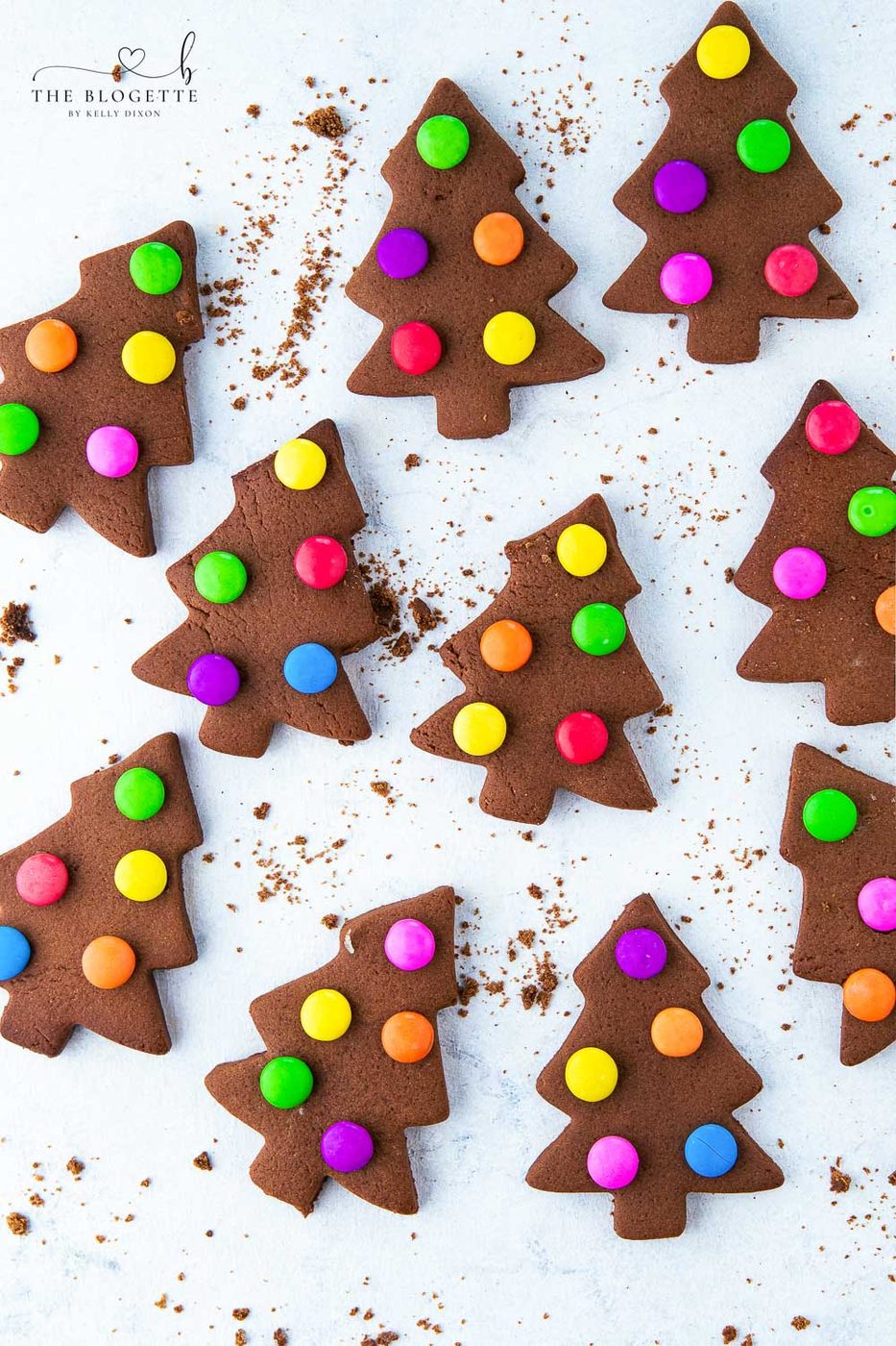 M&M Christmas Tree Cookies at home