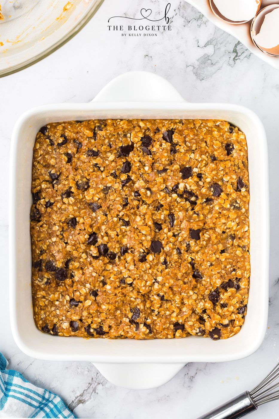 Batter in a square pan