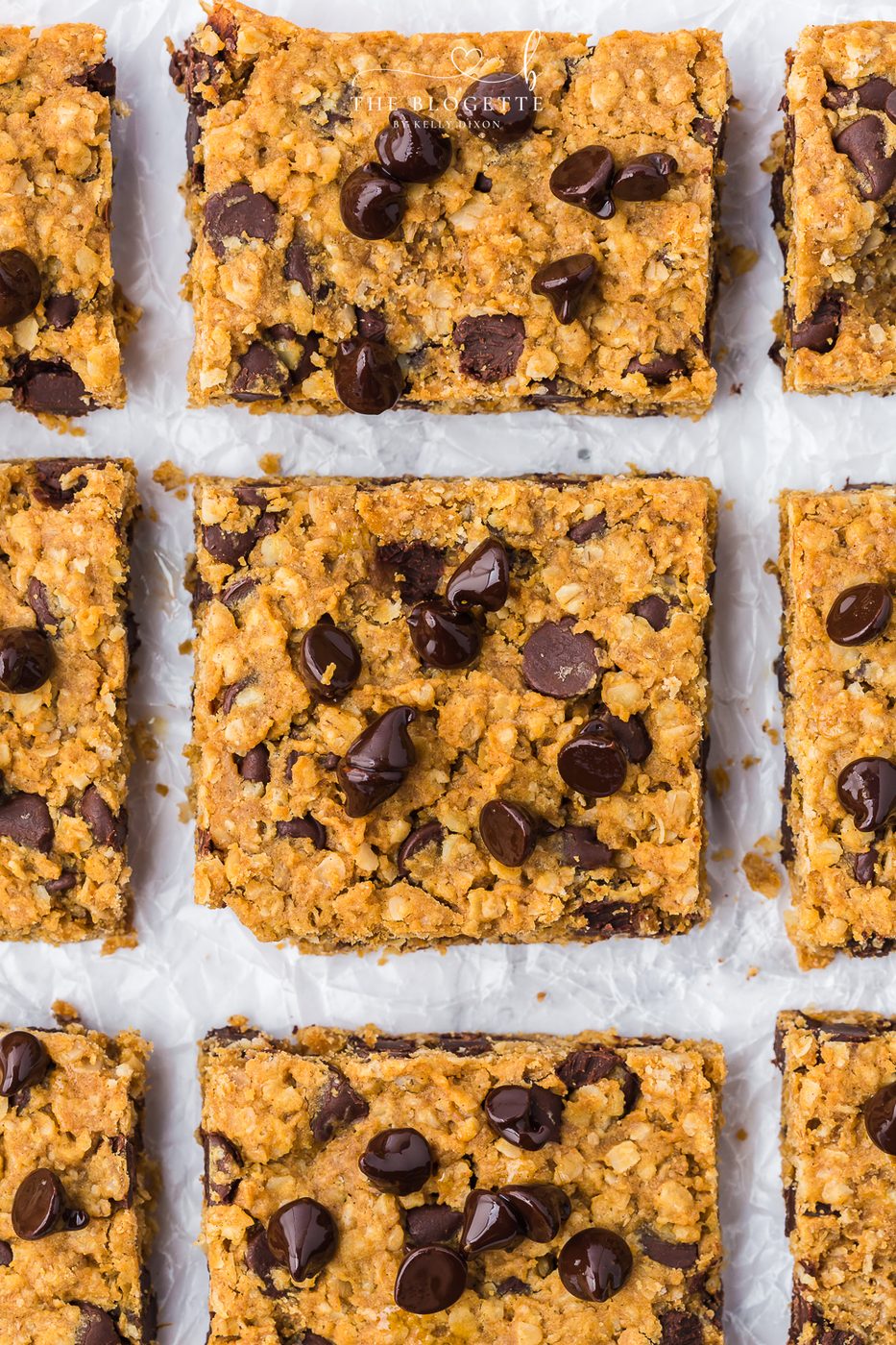 Oatmeal Peanut Butter Chocolate Chip Bars double as either a breakfast or snack! The sky is the limit when it comes to mix-ins for these bars.
