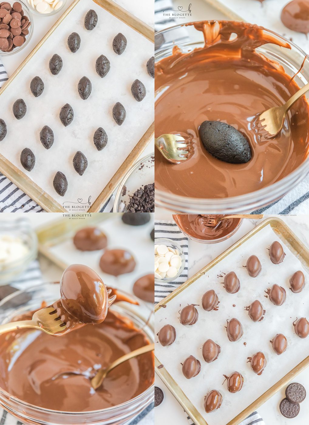 How to make Oreo truffles shaped like footballs! GREAT for the Bowl!