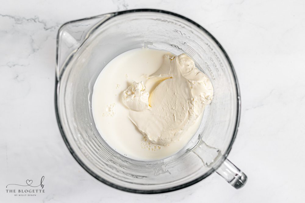 Cream cheese and milk