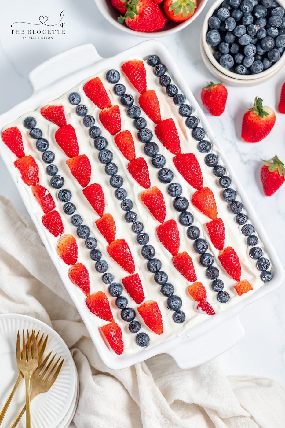 Patriotic Icebox Cake at home