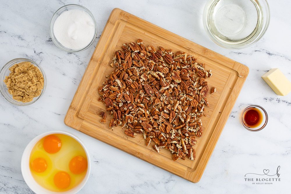 Chopping pecans
