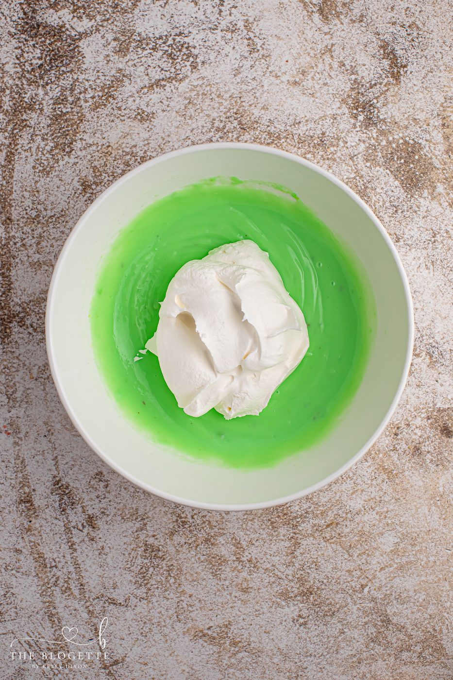 Fold in half of the Cool Whip