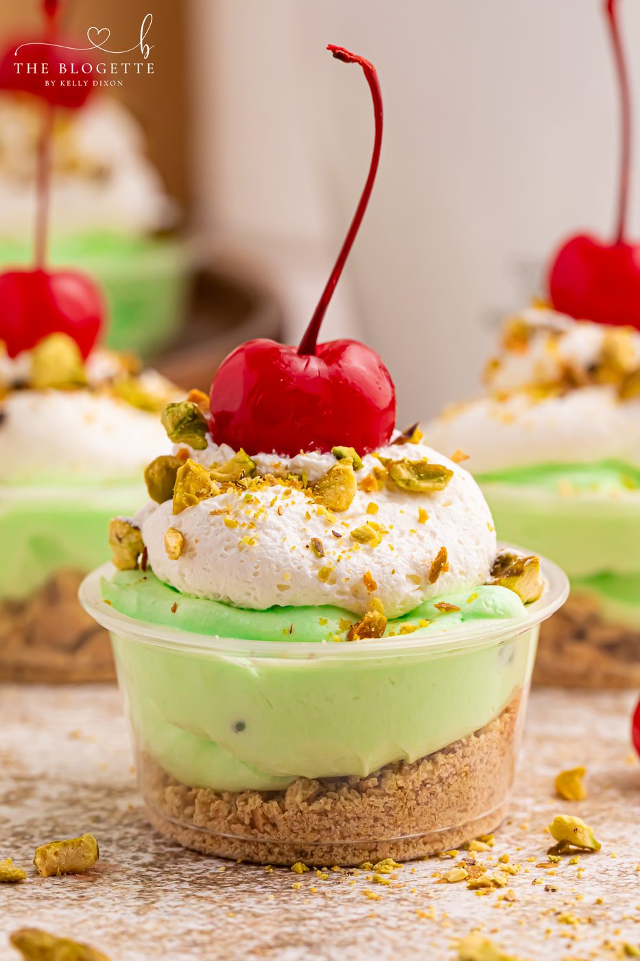 Pistachio Pudding Shots at home