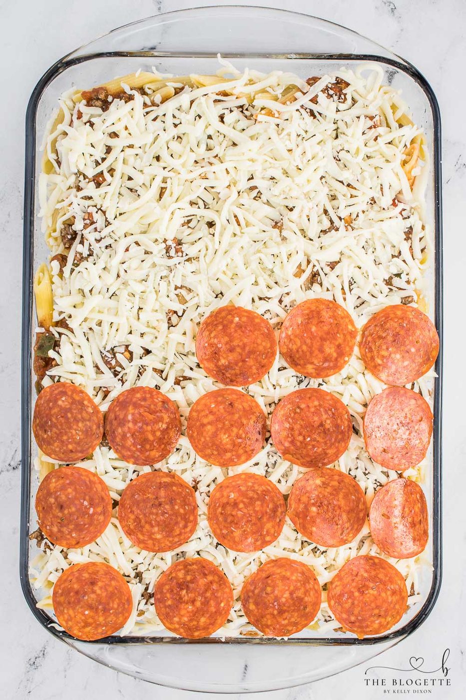 Layer of pepperoni
