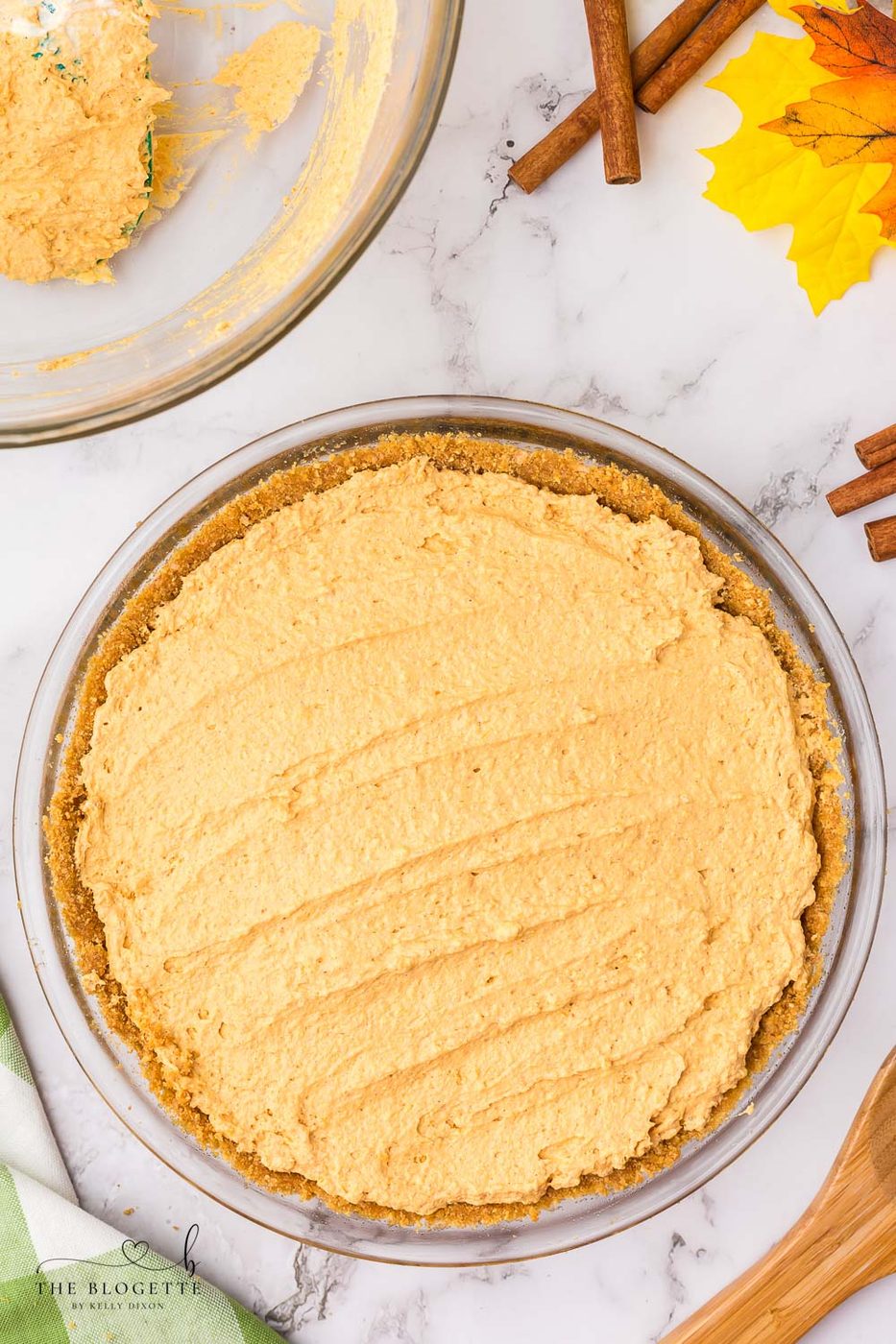 Pumpkin fluff in a pie