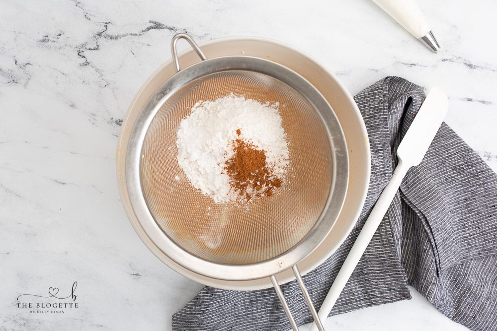 Sift in dry ingredients