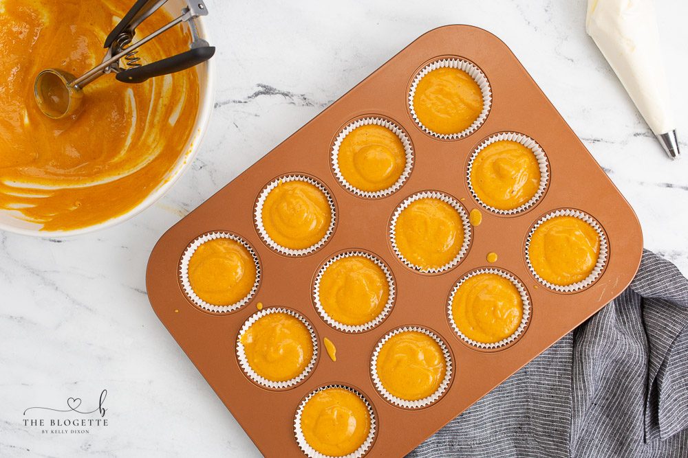 Pumpkin pie in cupcake liners