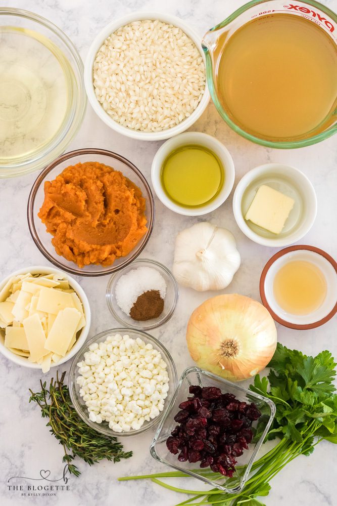 Pumpkin Risotto Ingredients