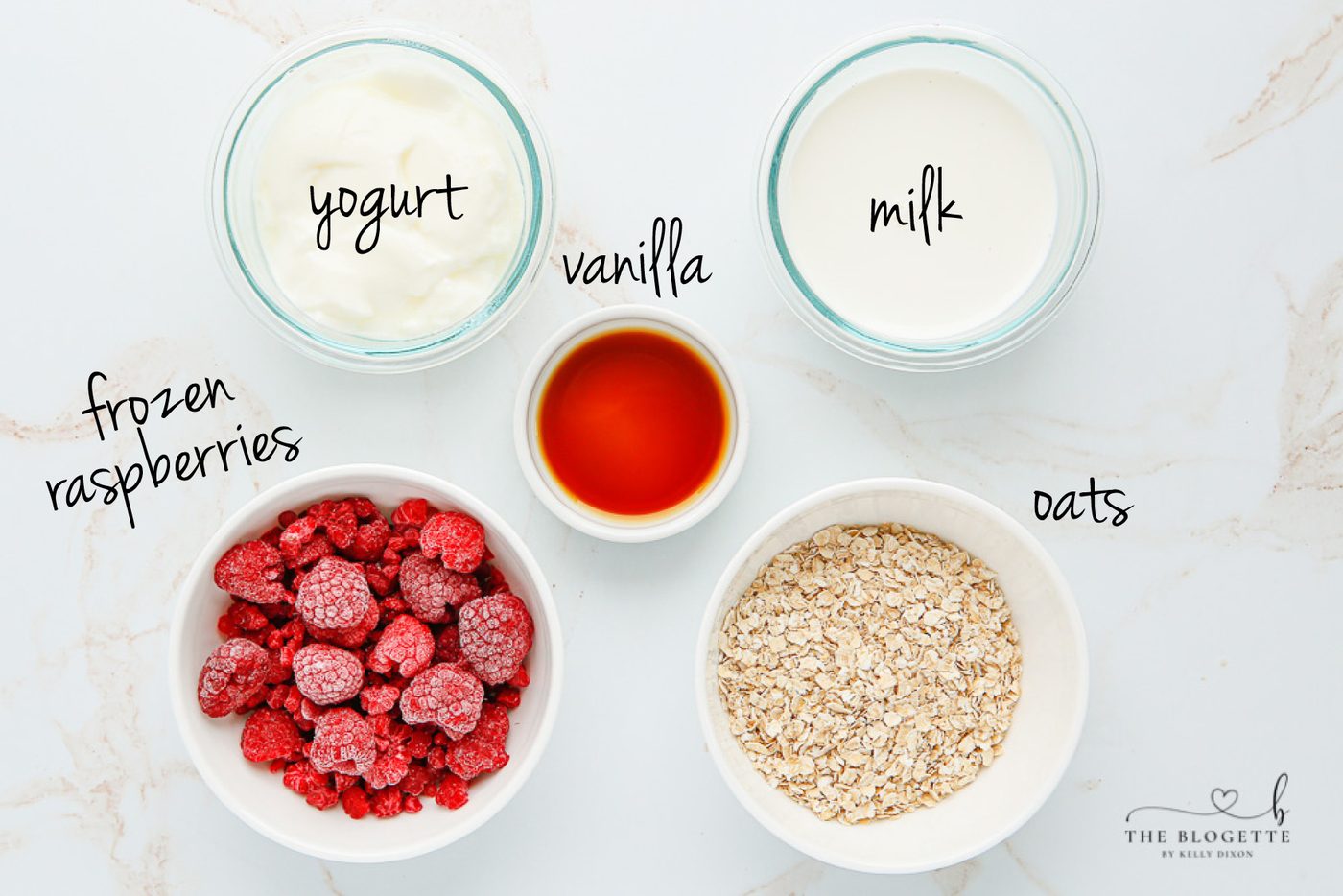 Raspberry Smoothie Ingredients