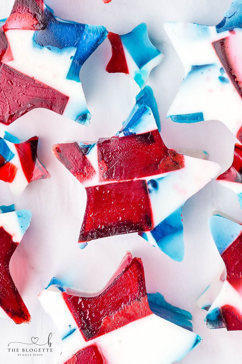 Red, White, & Blue Jello Stars