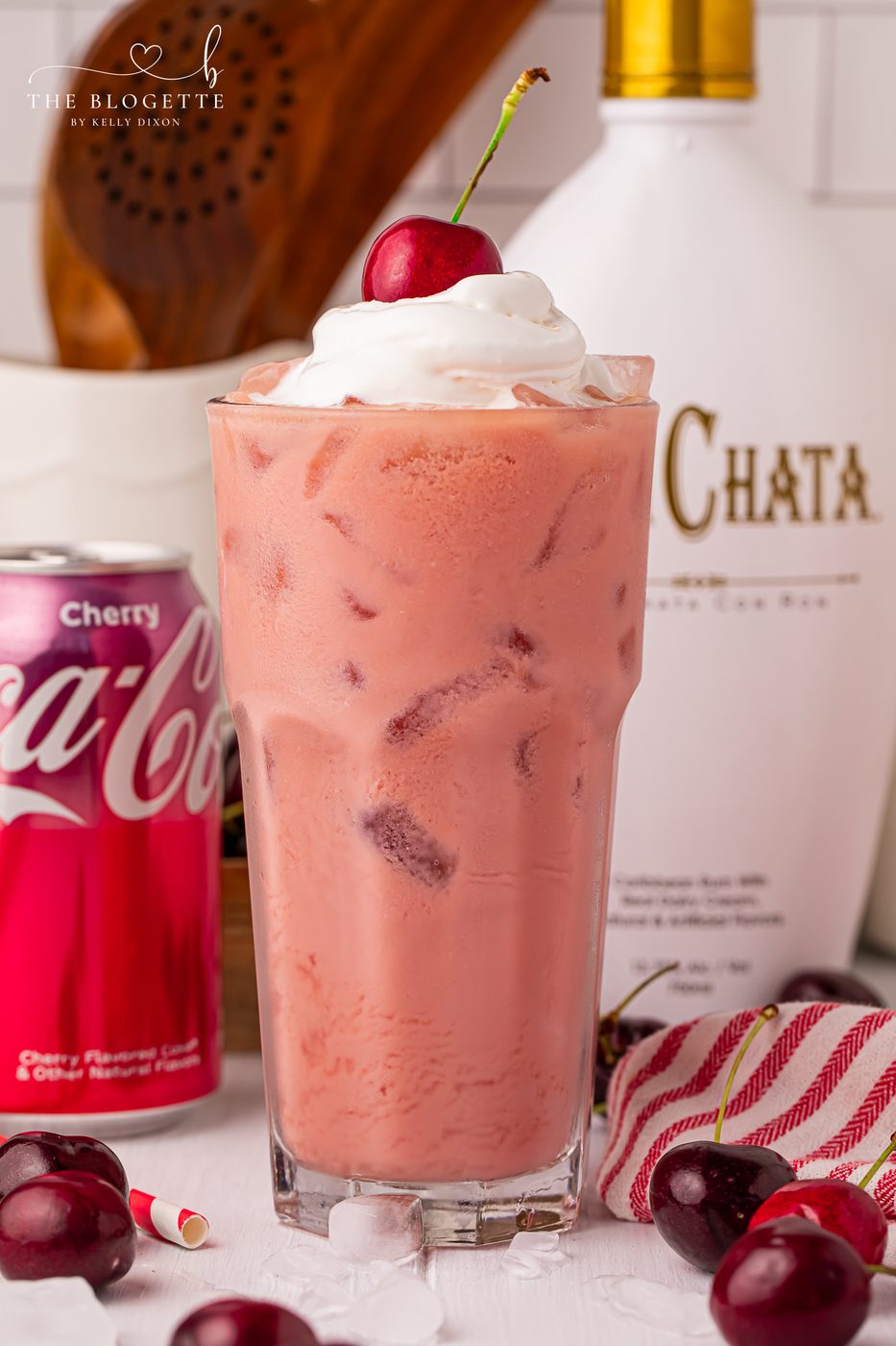 A creamy cherry cola cocktail made with just 2 ingredients! This sweet, straightforward RumChata drink is well-balanced for parties, girls’ nights, and holiday hosting.