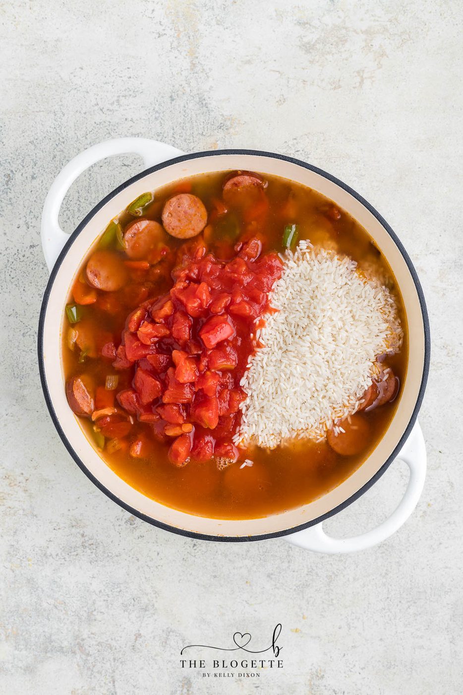Sausage with rice