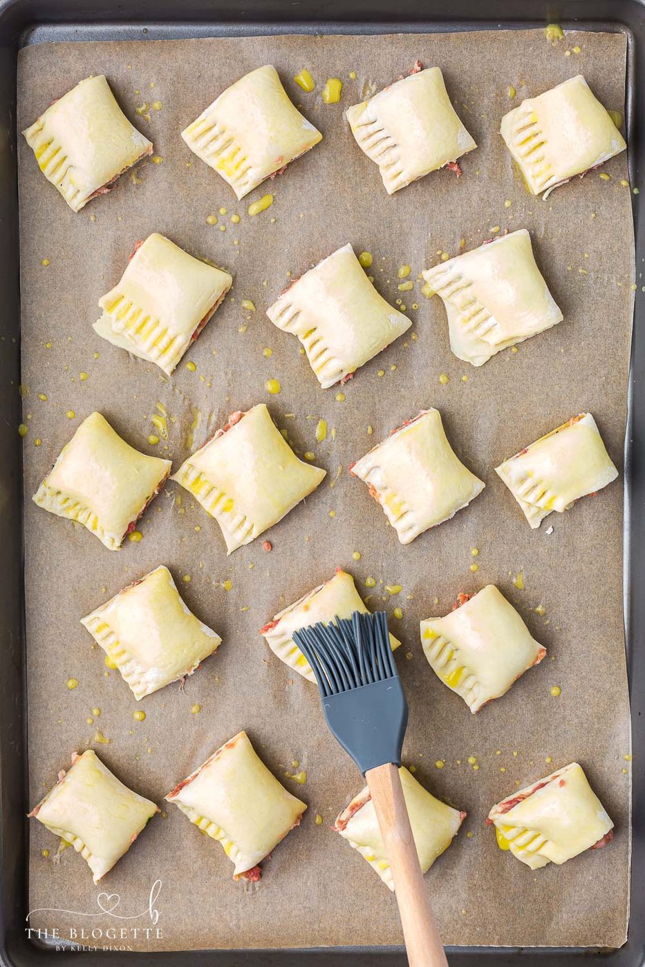 Brushed with butter