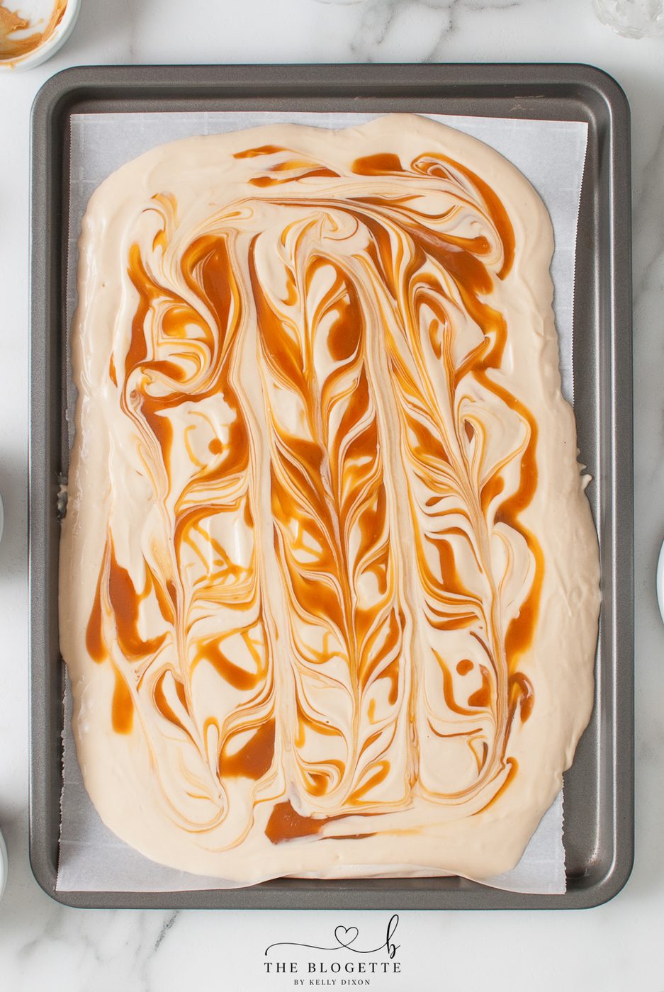Swirled caramel