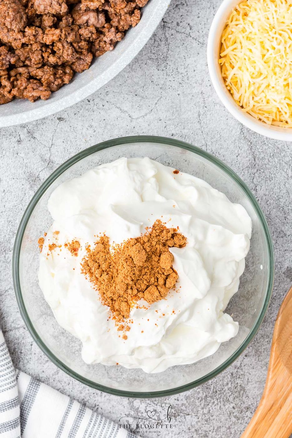 sour cream with taco seasoning
