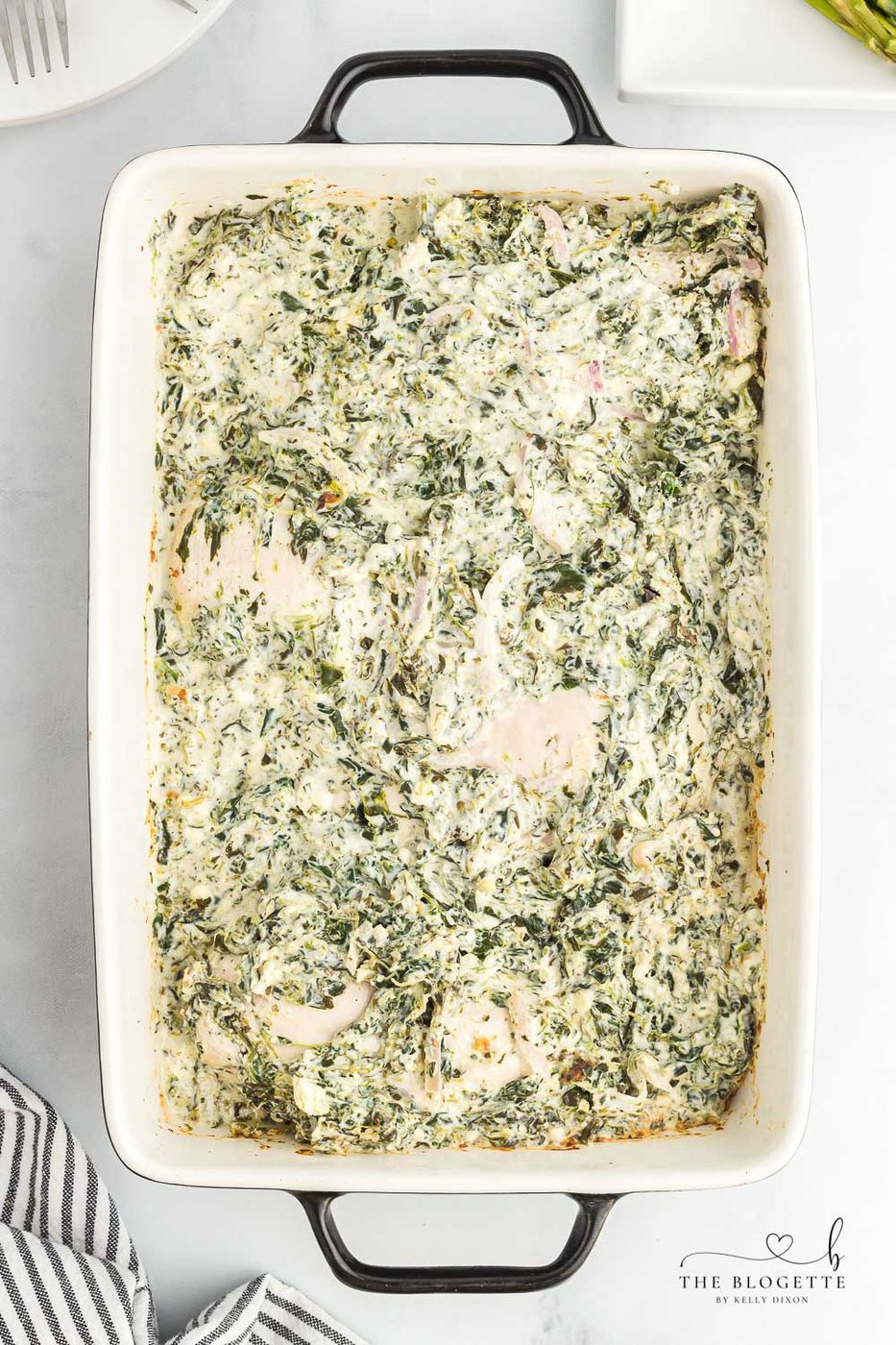 From-scratch Spinach Dip Chicken Bake