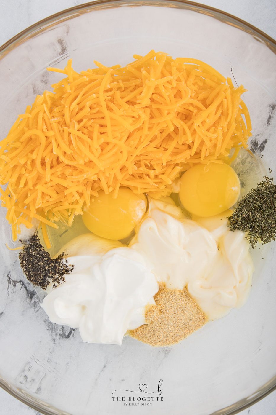 Creamy casserole ingredients
