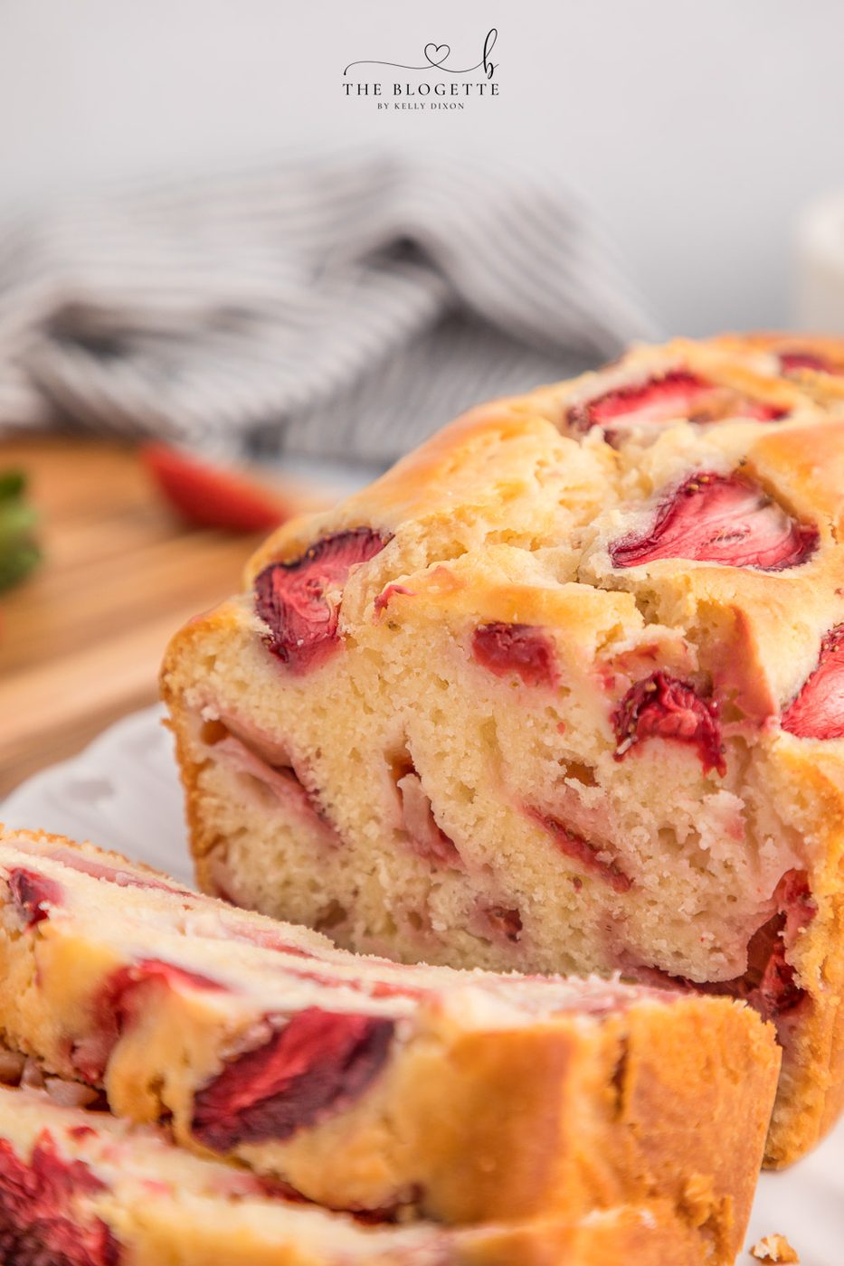 Sweet and soft Strawberry Bread is a spring and summer staple treat! Made with fresh strawberries, this speedy bread recipe is the well-balanced way to enjoy strawberries while they're in season.