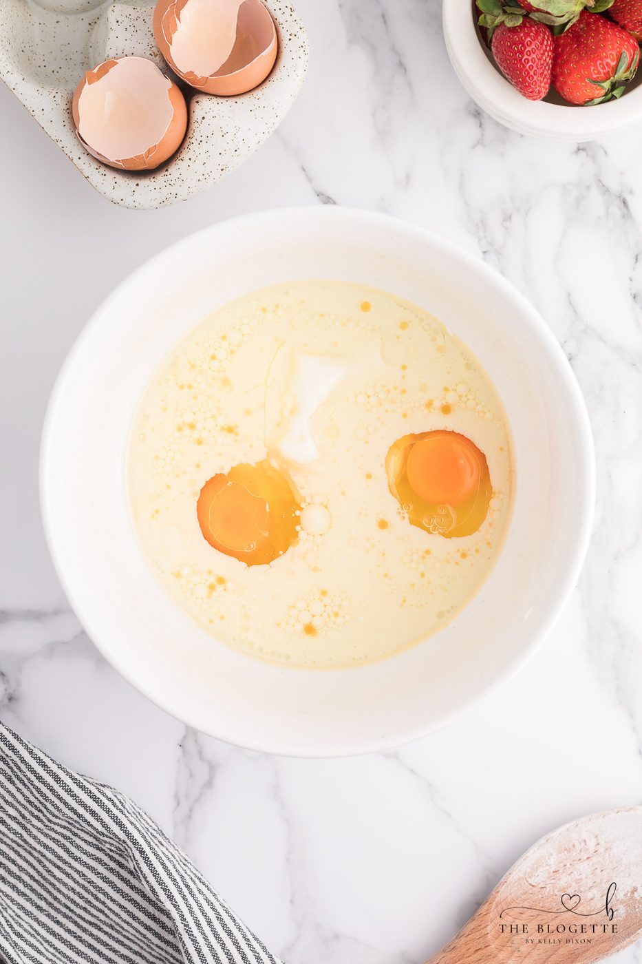 Eggs in bread batter