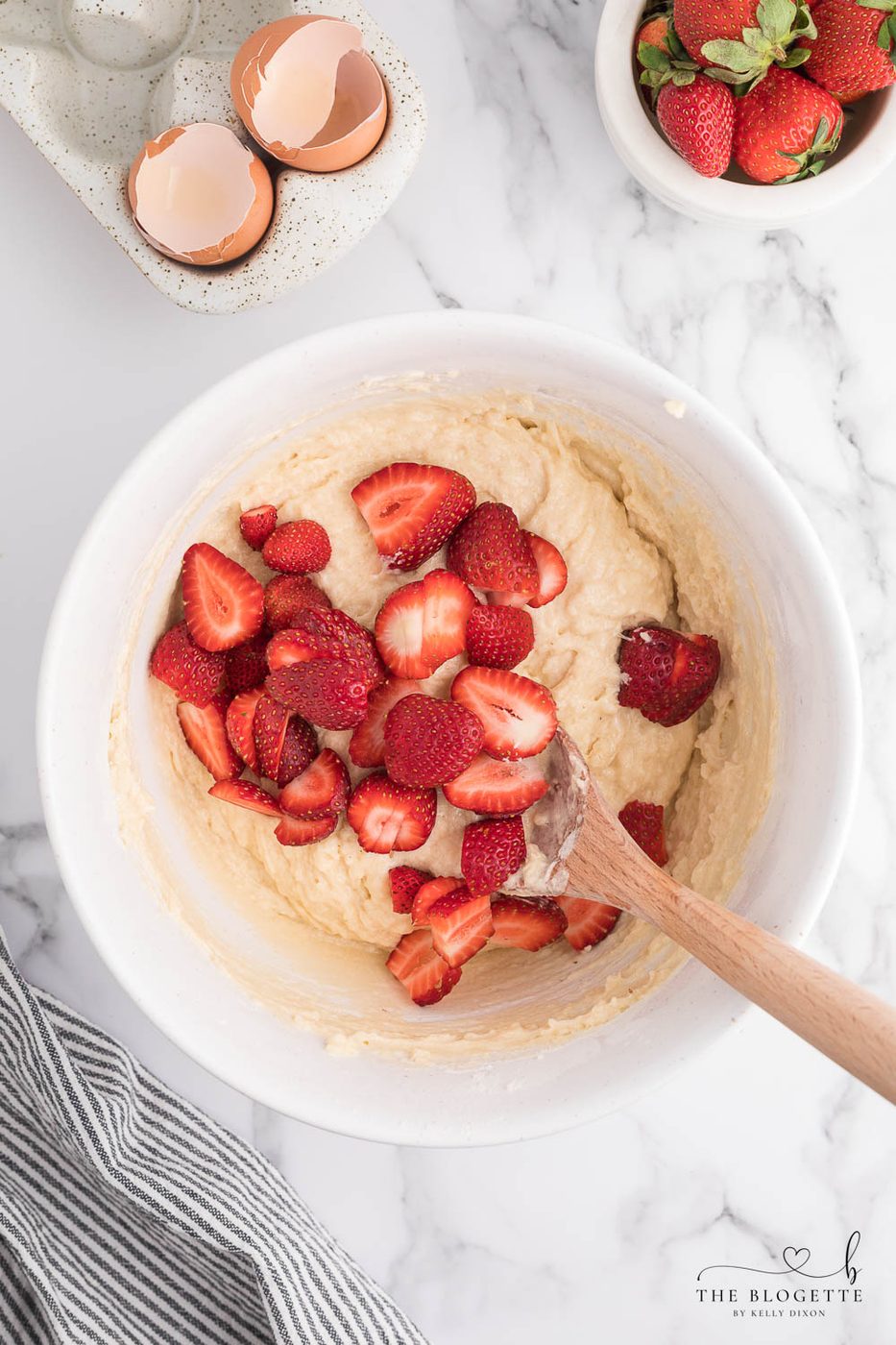 Strawberries in dough