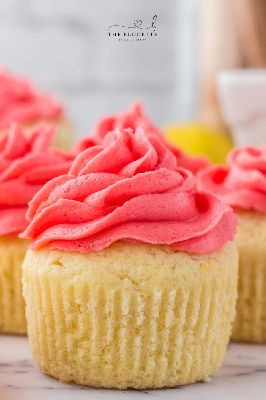 Strawberry Lemon Cupcakes at home