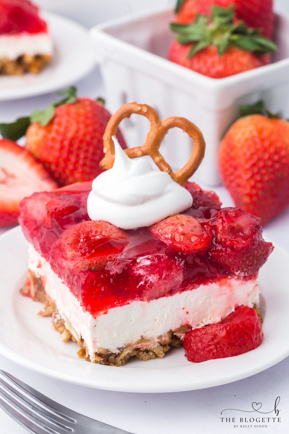 Strawberry Pretzel Salad at home