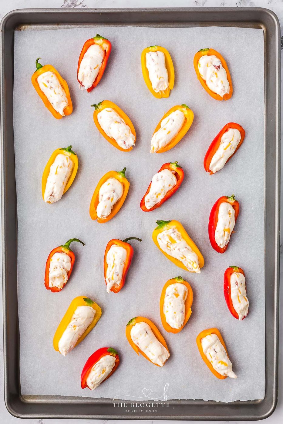 Peppers with cheese mixture