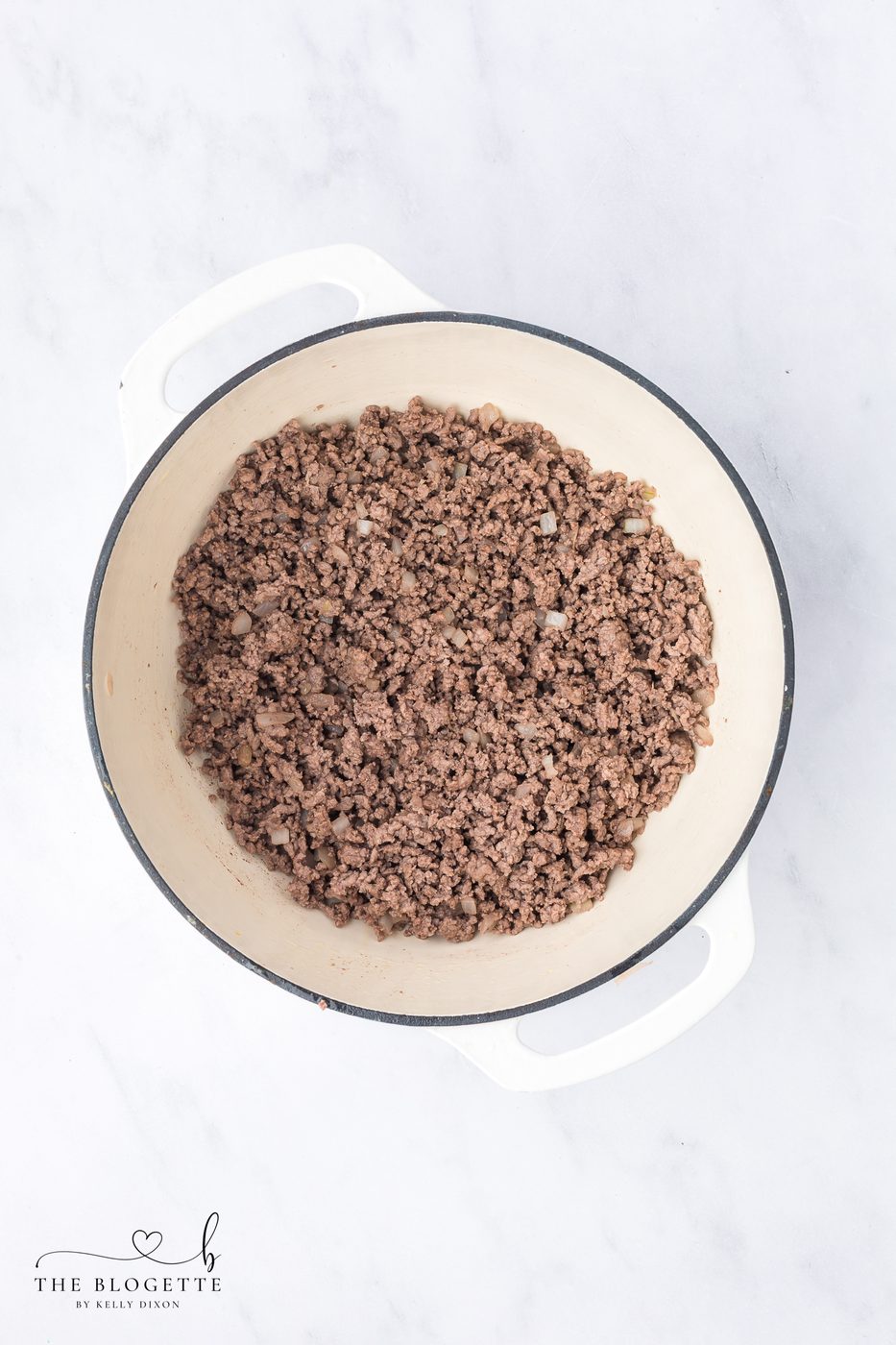 Brown ground beef