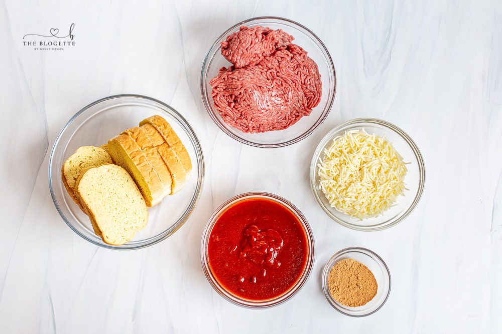 Ingredients for Texas Toast Sloppy Joes