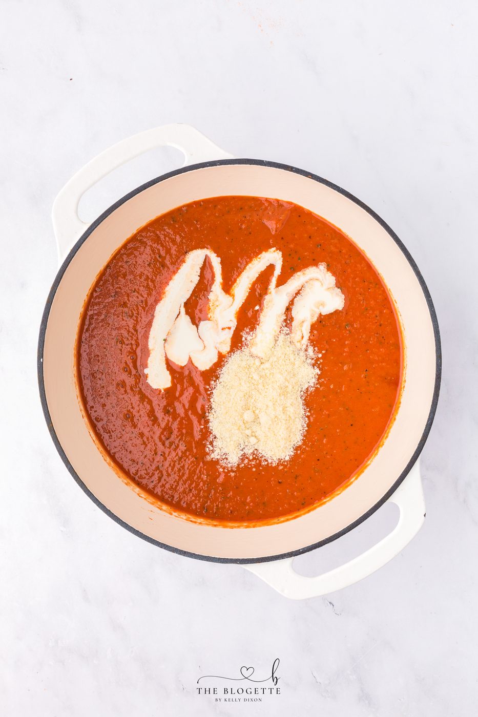 Stir in cream and cheese