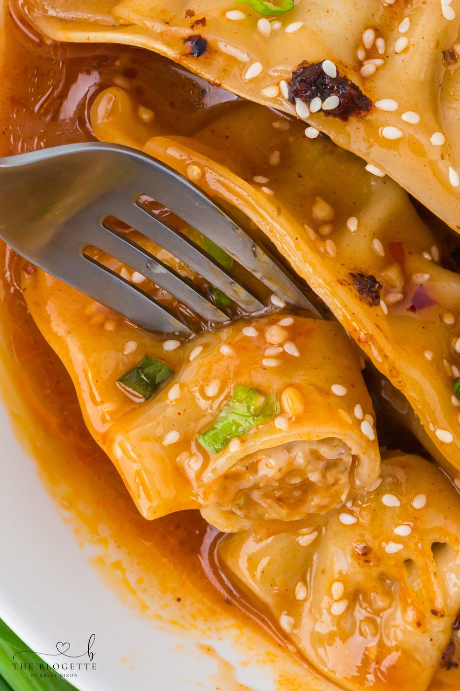 Viral Market-style dumpling bake topped with chili crisp