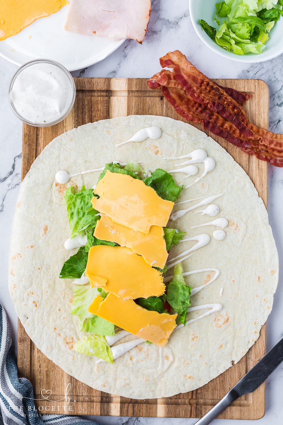 Lettuce and cheese