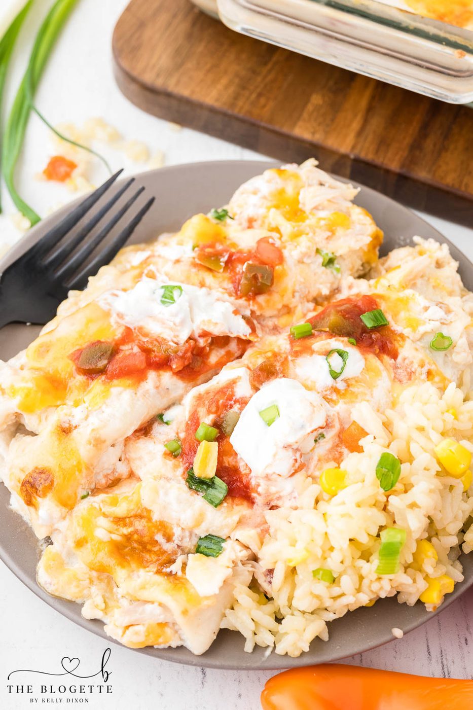 Creamy enchiladas recipe with rice