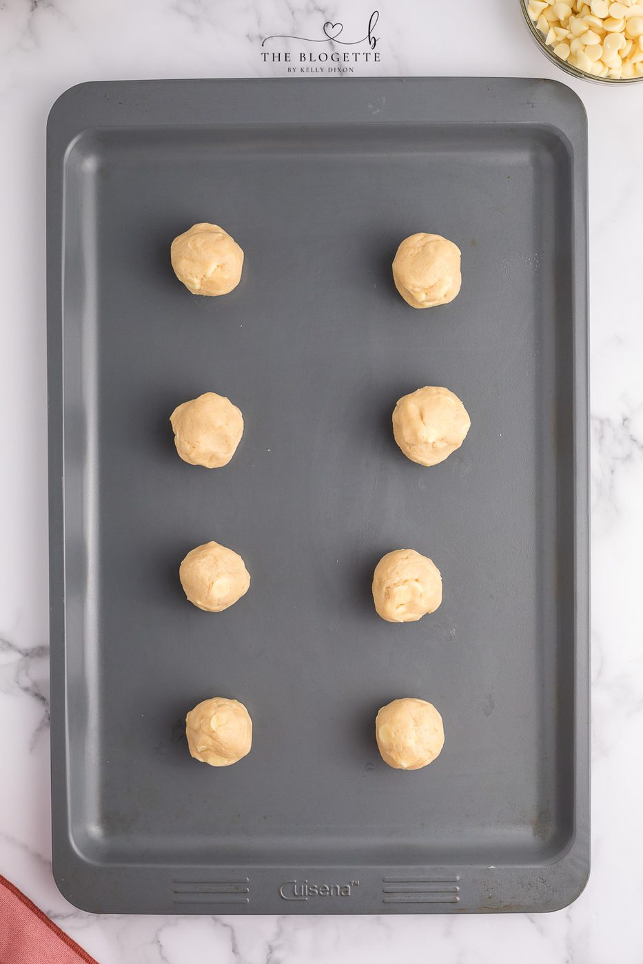 White chocolate chip cookie dough