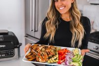 Savory Grilled Turkey Burgers with Roasted Fingerling Potatoes and Fresh Garden Vegetables